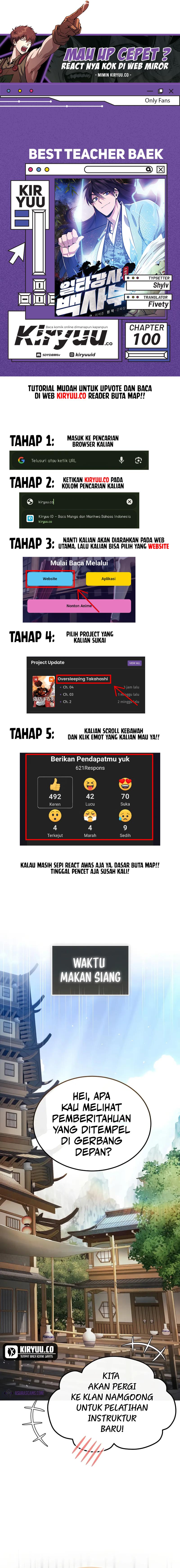 Number One Star Instructor Master Baek Chapter 100 halaman 1