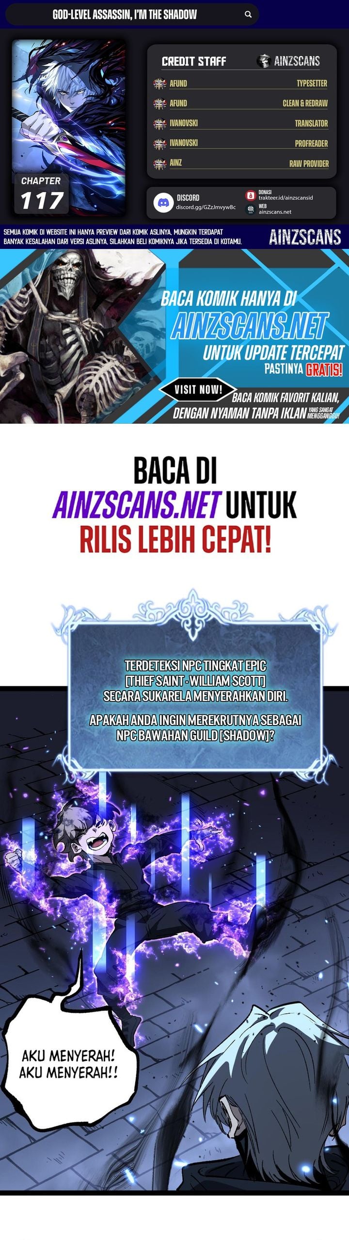 God-Level Assassin, I'm the Shadow Chapter 117 halaman 1