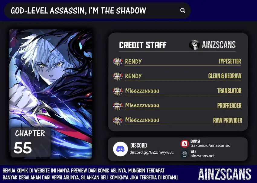 God-Level Assassin, I'm the Shadow Chapter 55 halaman 1