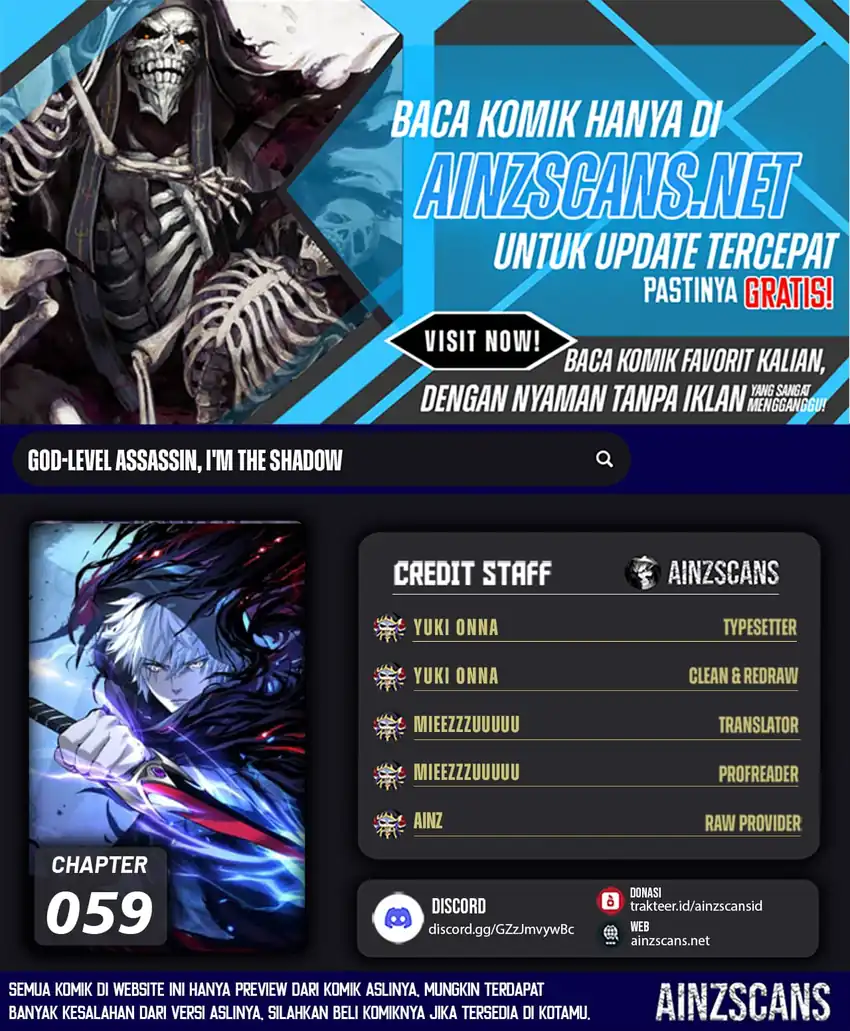 God-Level Assassin, I'm the Shadow Chapter 59 halaman 1