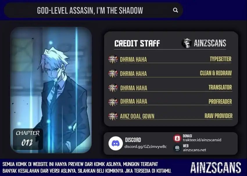 God-Level Assassin, I'm the Shadow Chapter 72 halaman 1
