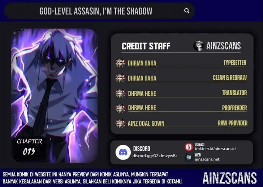 God-Level Assassin, I'm the Shadow Chapter 73 halaman 1
