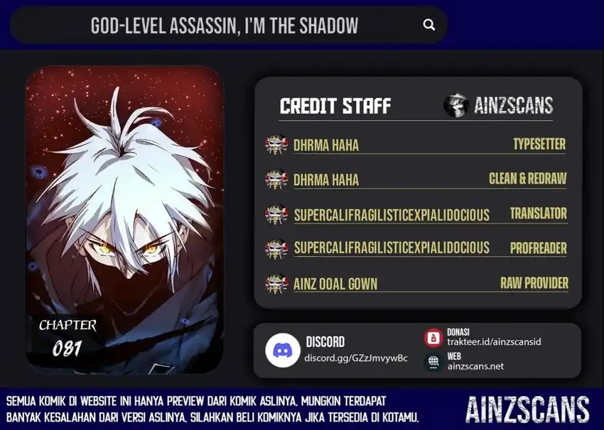 God-Level Assassin, I'm the Shadow Chapter 80 halaman 1