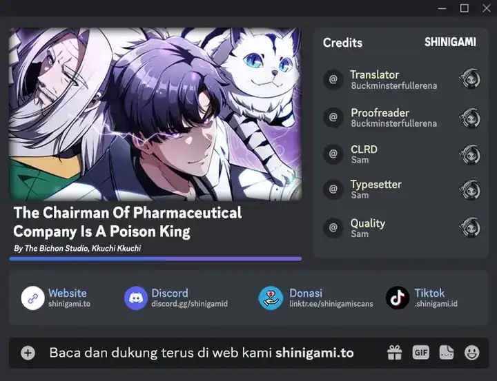 The Chairman of Pharmaceutical Company is a Poison King Chapter 14 halaman 1
