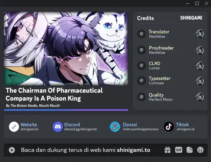 The Chairman of Pharmaceutical Company is a Poison King Chapter 18 halaman 1