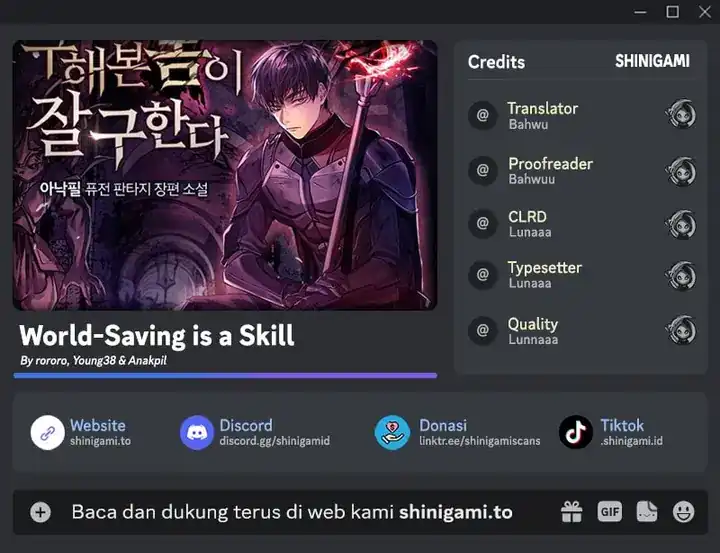 World-Saving Is A Skill Chapter 19 halaman 1