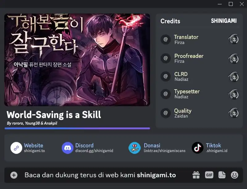 World-Saving Is A Skill Chapter 25 halaman 1