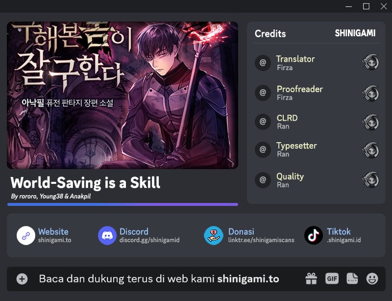 World-Saving Is A Skill Chapter 26 halaman 1