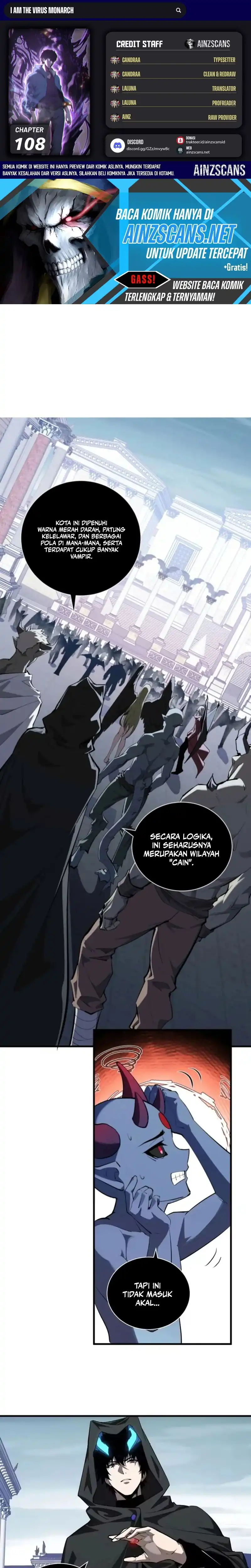 I Am the Virus Monarch Chapter 108 halaman 1