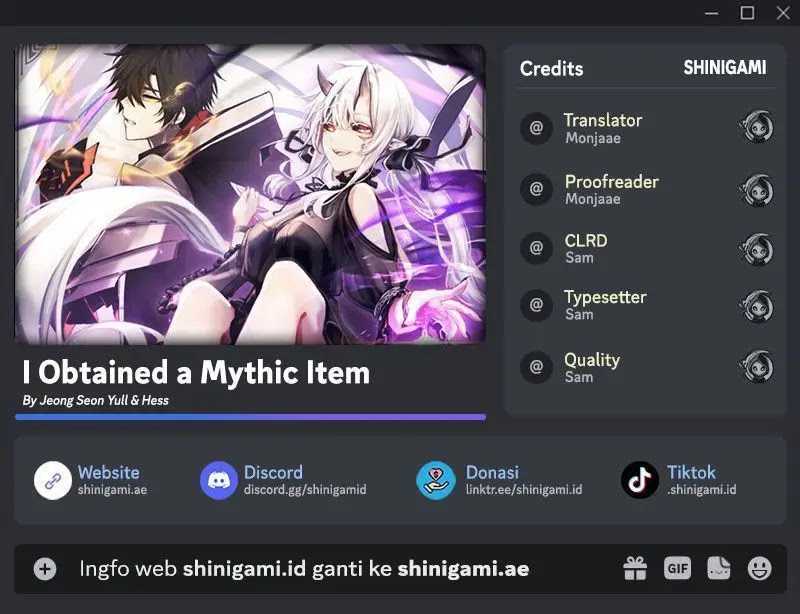 I Obtained a Mythic Item Chapter 95 halaman 1