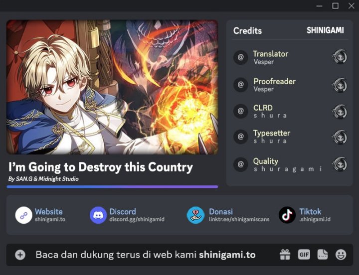 I’m Going To Destroy This Country Chapter 46 halaman 1