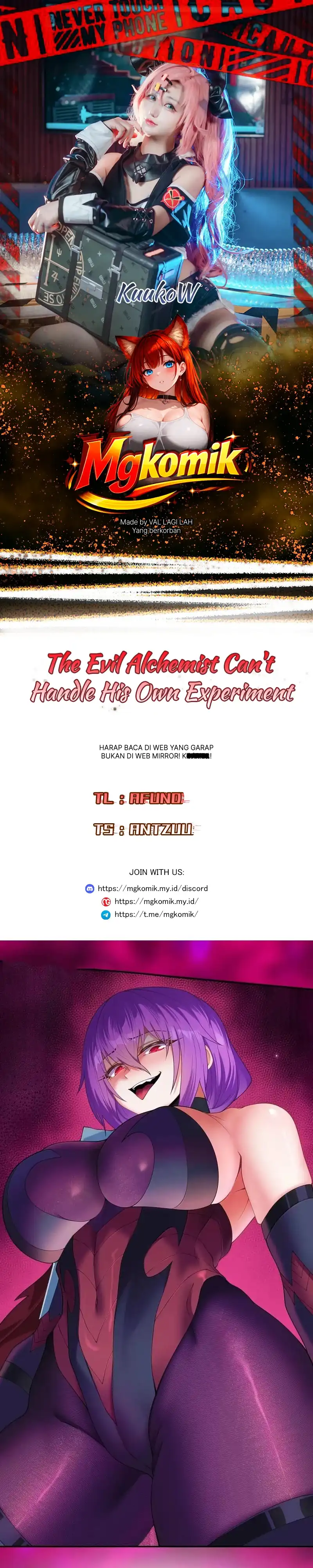 The Evil Alchemist Can’t Handle His Own Experiment Chapter 75 halaman 1