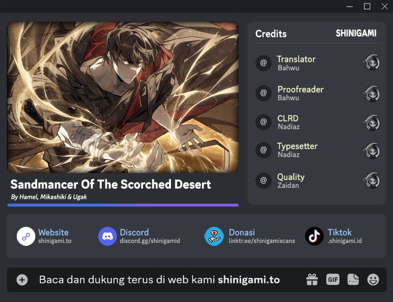 Sandmancer Of The Scorched Desert Chapter 21 halaman 1