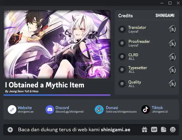 I Obtained a Mythic Item Chapter 167 halaman 1