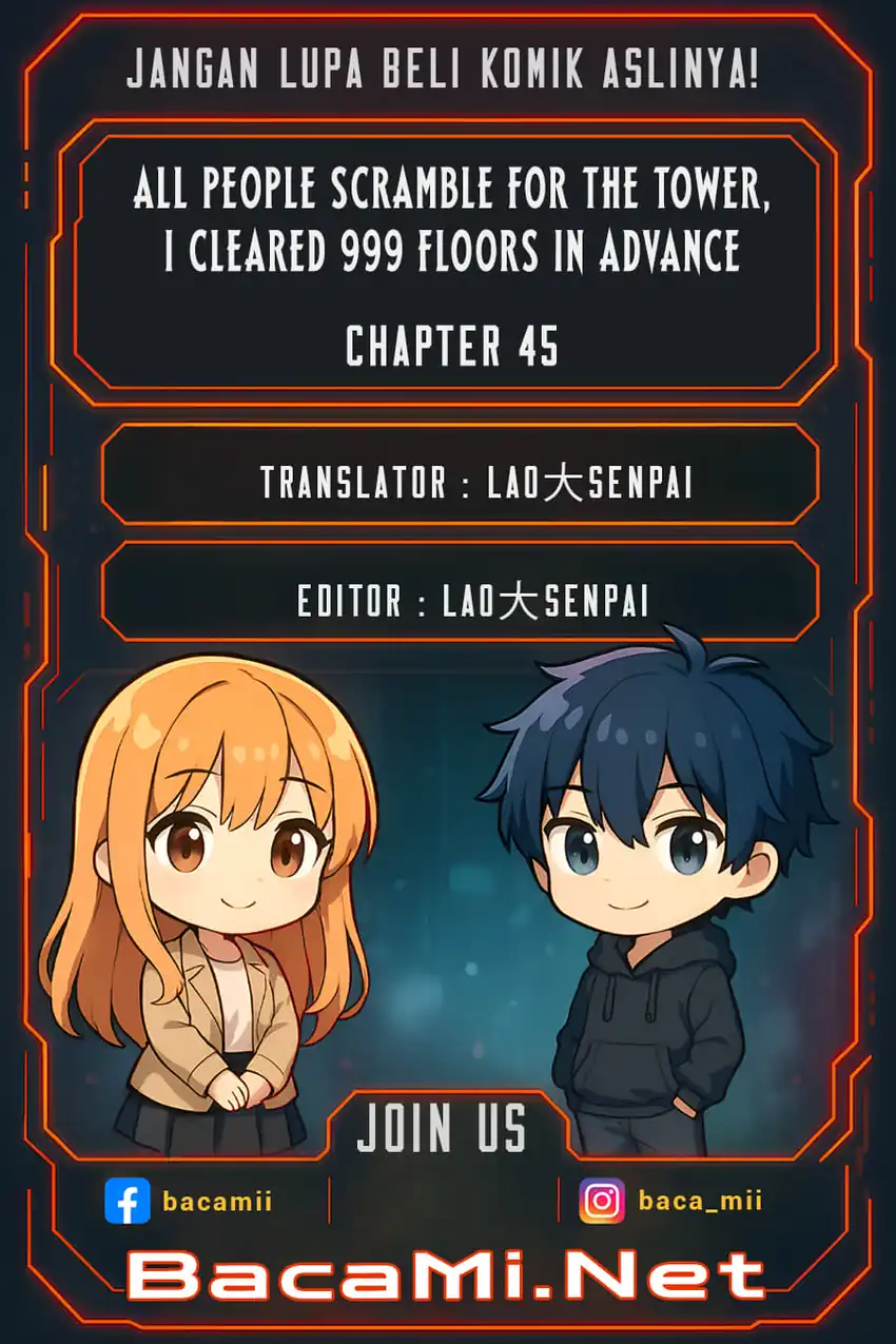 All People Scramble for the Tower, I Cleared 999 Floors in Advance Chapter 45 halaman 1