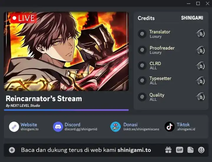 Reincarnator’s Stream Chapter 21 halaman 1
