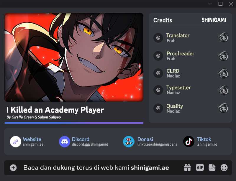 I Killed An Academy Player Chapter 44 halaman 1