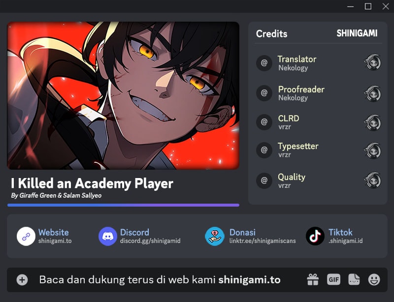 I Killed An Academy Player Chapter 80 halaman 1