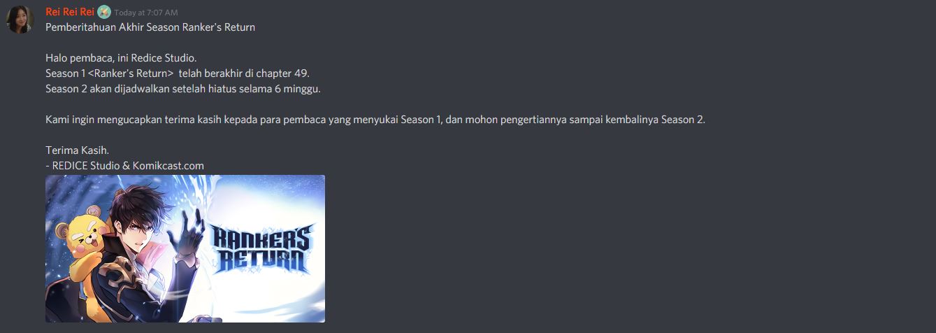 Ranker’s Return (Remake) Chapter 49.5 halaman 1
