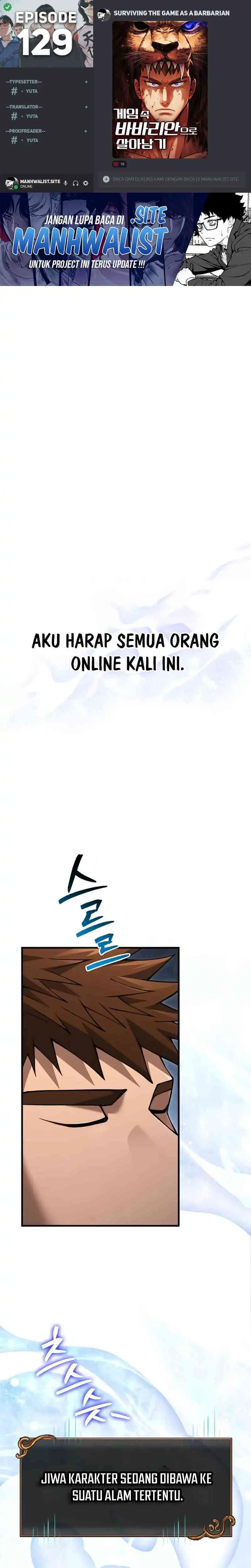 Survive as a Barbarian in the Game Chapter 129 halaman 1
