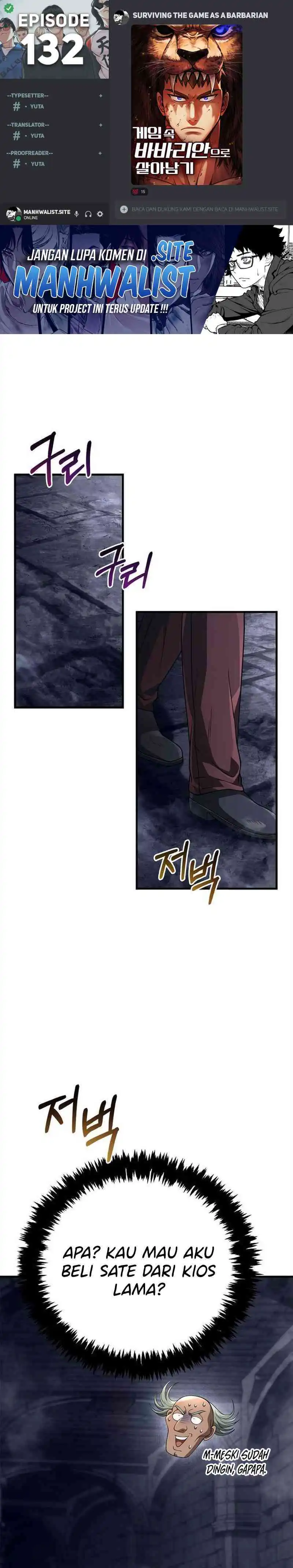 Survive as a Barbarian in the Game Chapter 132 halaman 1