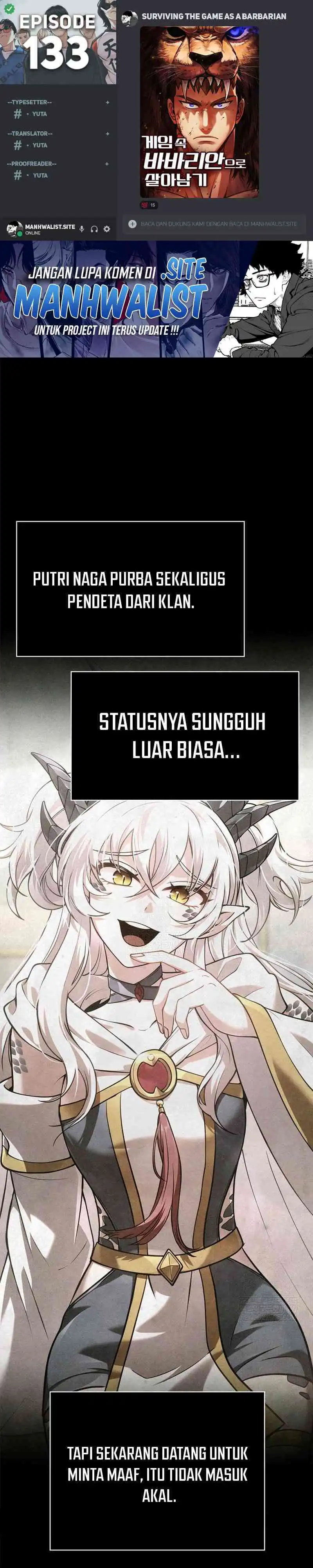 Survive as a Barbarian in the Game Chapter 133 halaman 1