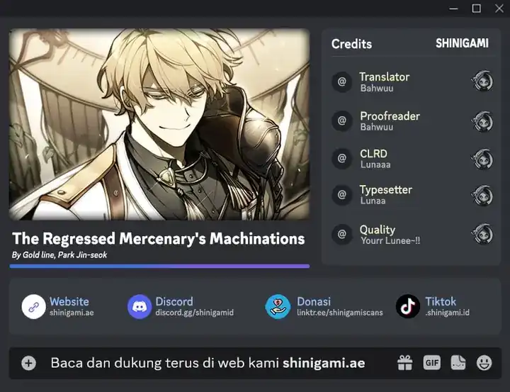 The Regressed Mercenary’s Machinations Chapter 67 halaman 1