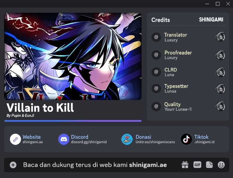 Villain To Kill Chapter 168 halaman 1