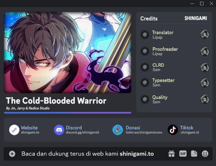The Cold-Blooded Warrior Chapter 4 halaman 1