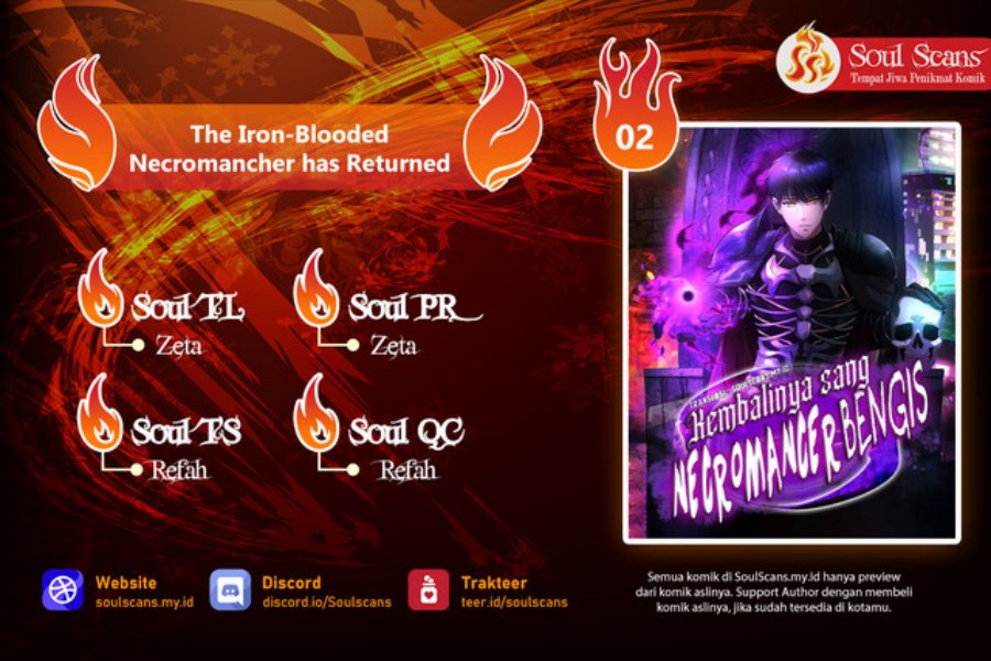 The Iron-Blooded Necromancer Has Returned Chapter 2 halaman 1