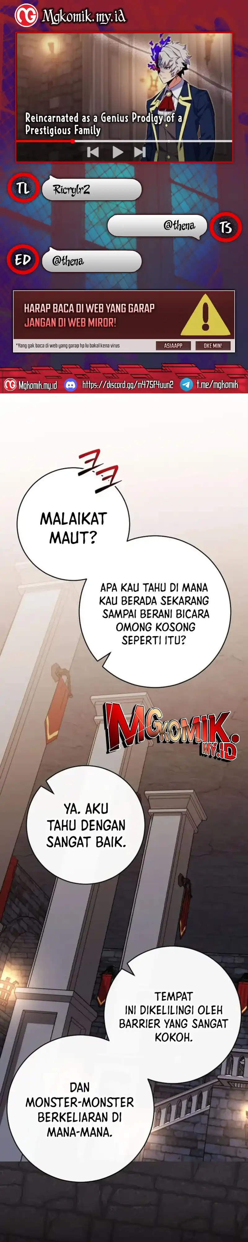 Reincarnated as a Genius Prodigy of a Prestigious Family Chapter 77 halaman 1
