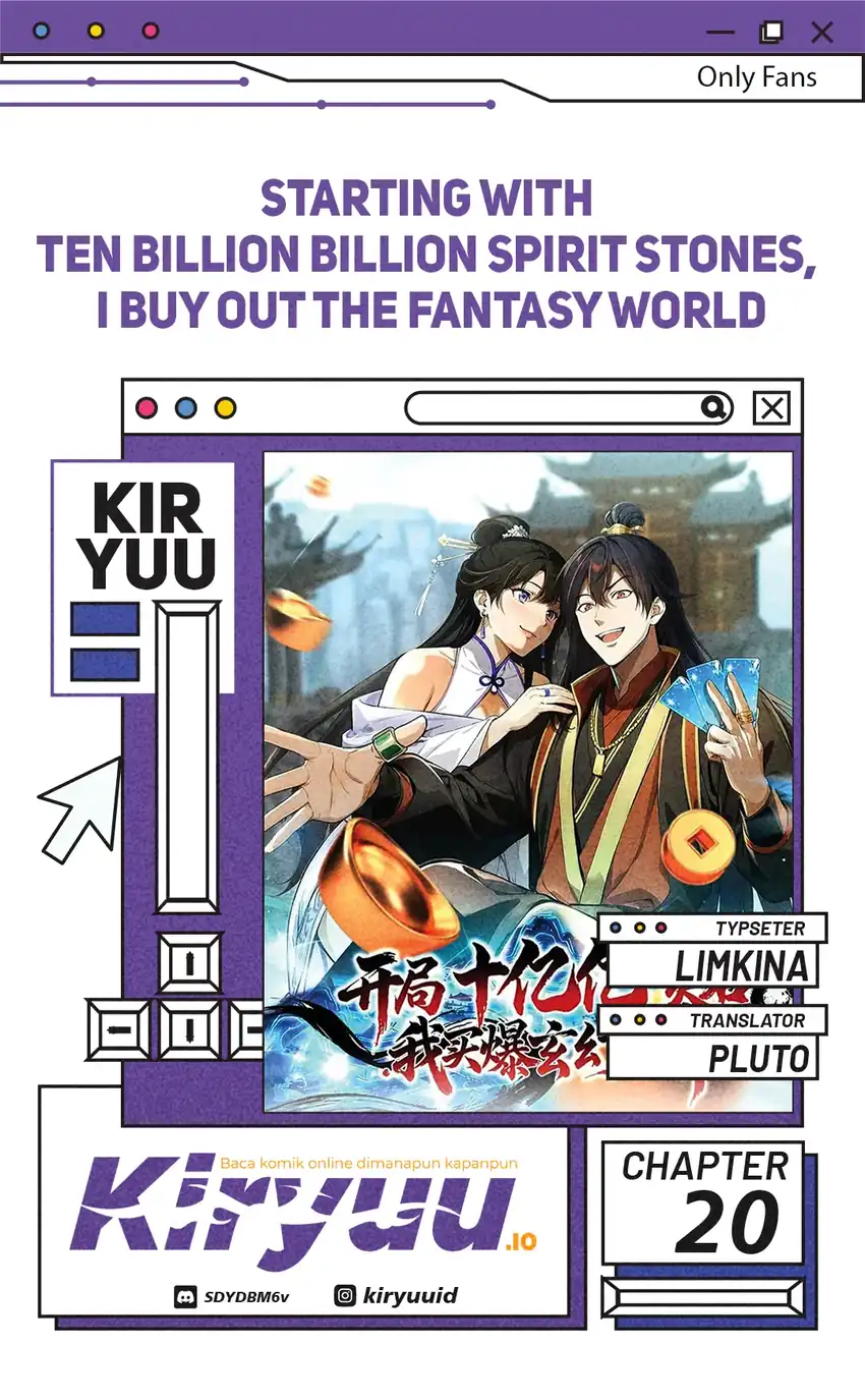 Starting With a Billion Spirit Stones, I'll Buy Up the Entire Fantasy World! Chapter 20 halaman 1