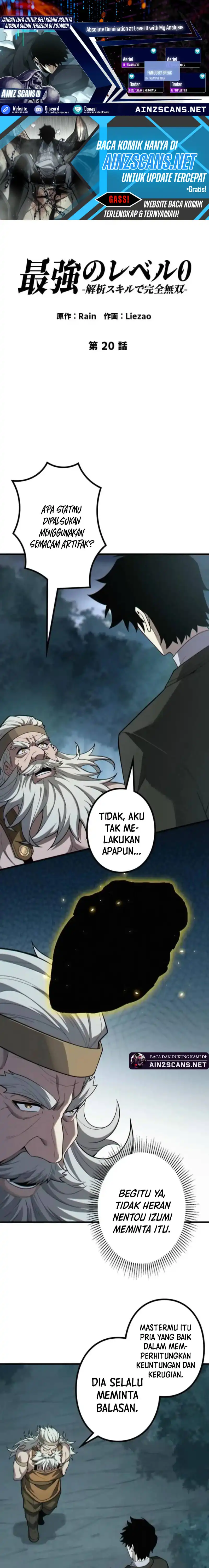 Absolute Domination at Level 0 with My Analysis Skill Chapter 20 halaman 1