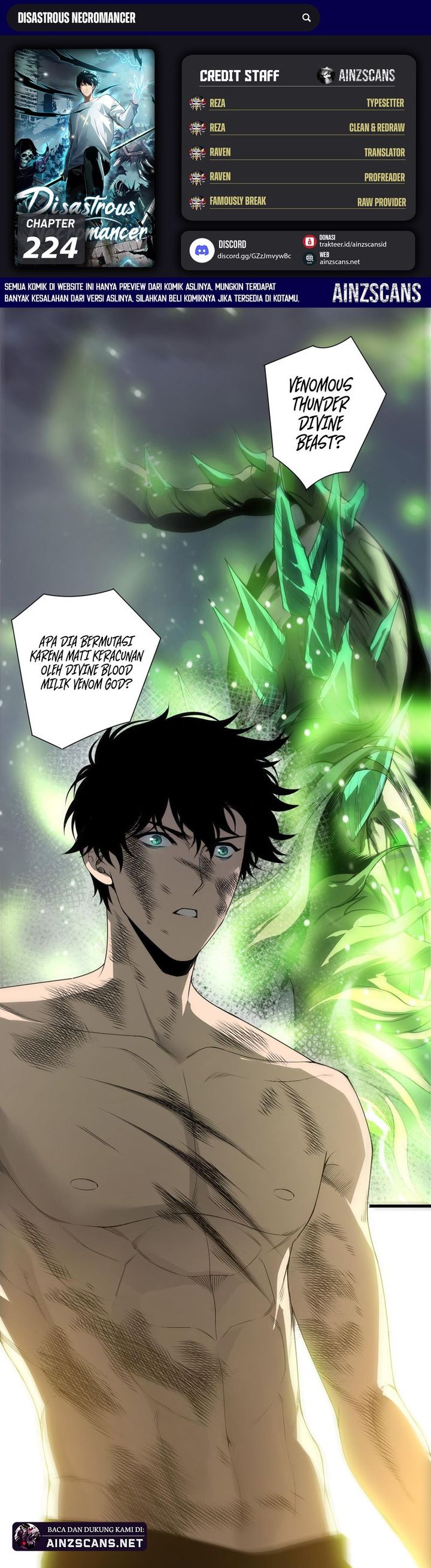 Disastrous Necromancer Chapter 224 halaman 1