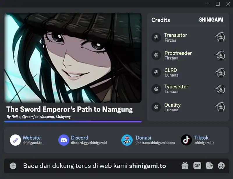 The Sword Emperor’s Path To Namgung Chapter 15 halaman 1