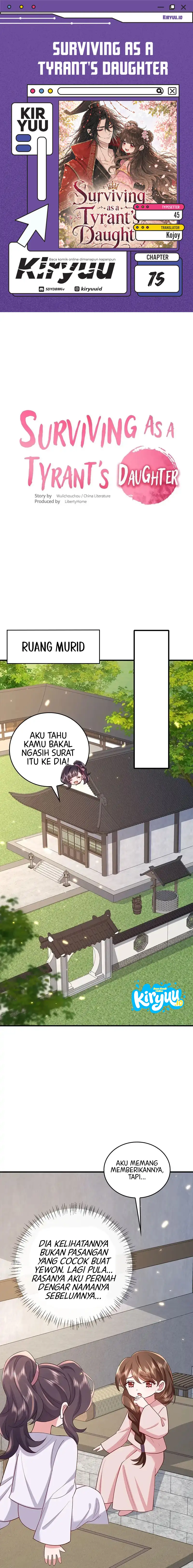 Surviving as a Tyrant’s Daughter Chapter 75 halaman 1