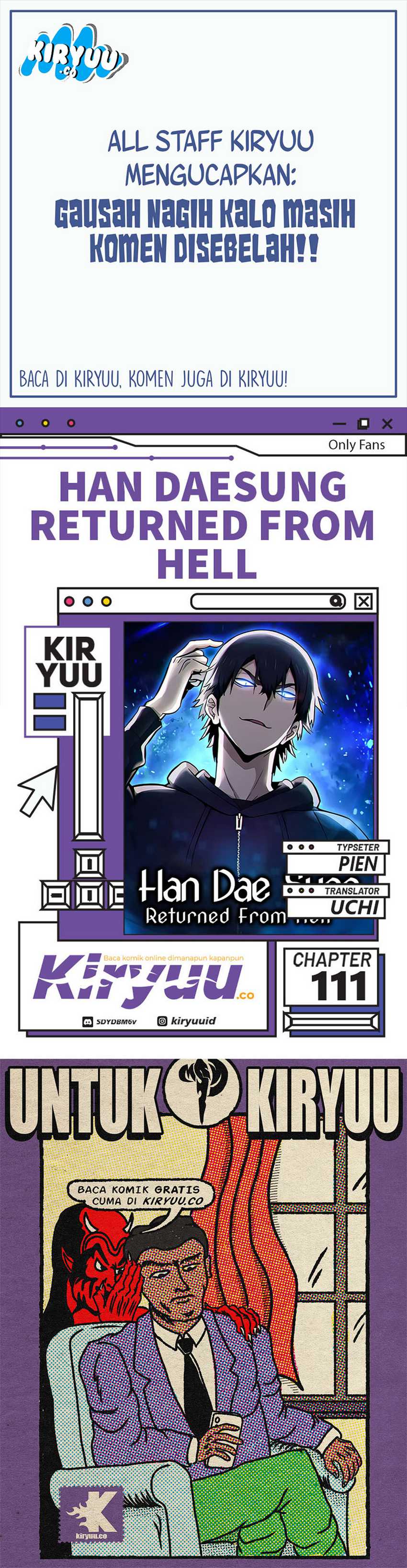 Han Dae Sung Returned From Hell Chapter 111 halaman 1