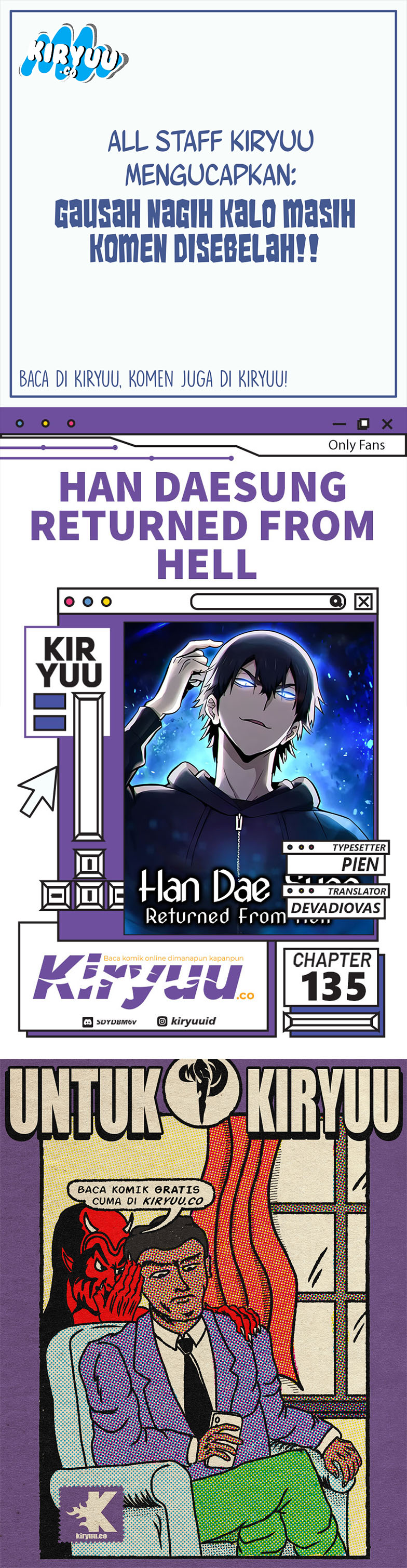 Han Dae Sung Returned From Hell Chapter 135 halaman 1