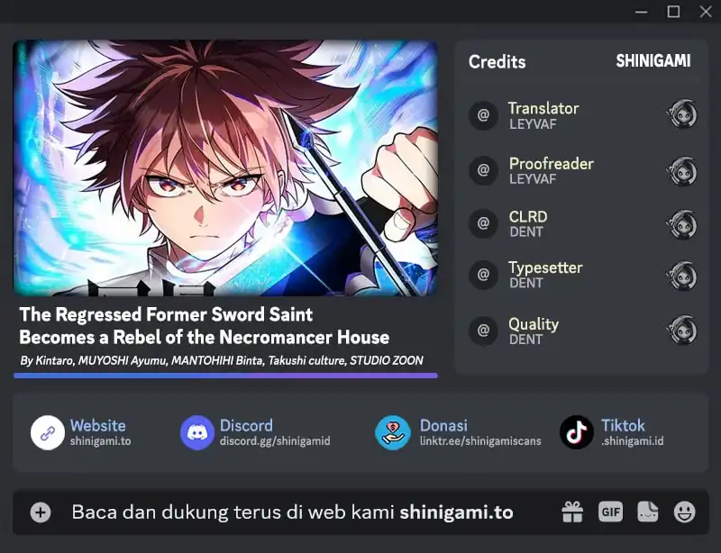 The Regressed Former Sword Saint Becomes a Rebel of the Necromancer House Chapter 14 halaman 1