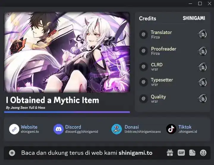 I Obtained a Mythic Item Chapter 156 halaman 1