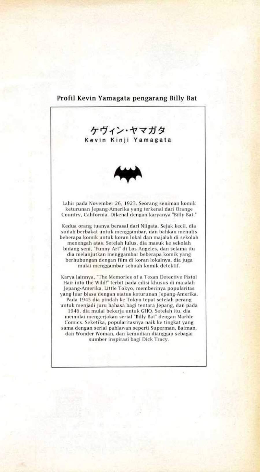 Billy Bat Chapter 2 halaman 2