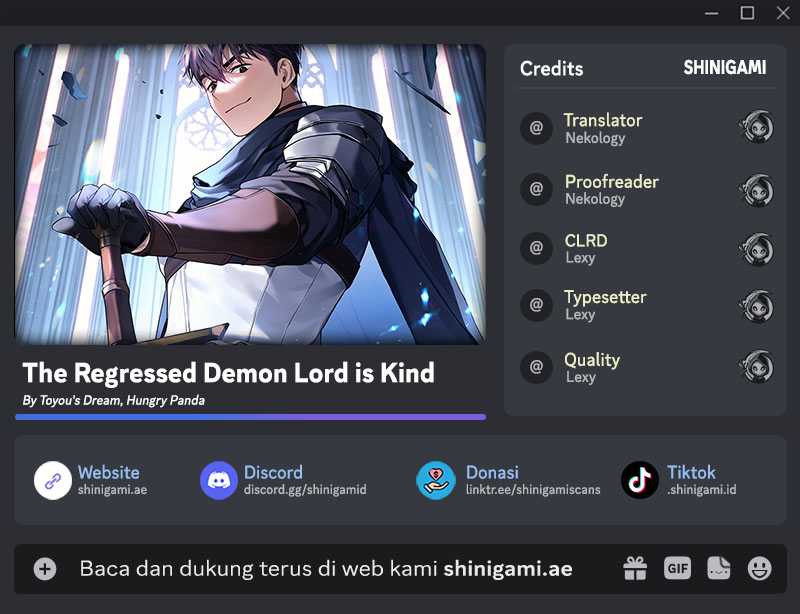 The Regressed Demon Lord Is Kind Chapter 16 halaman 1